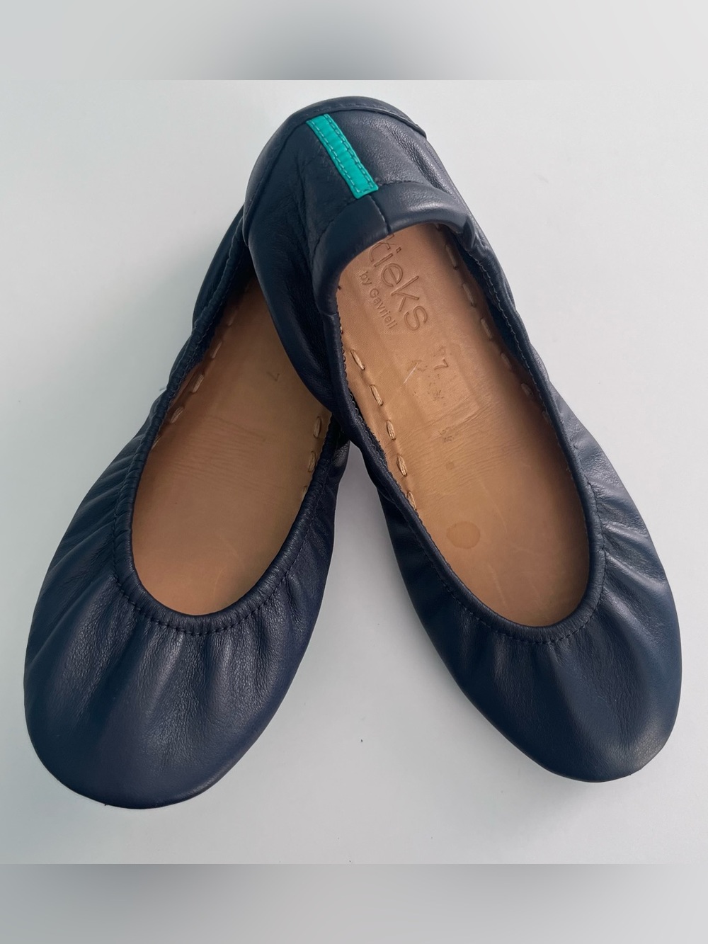 Tieks By Gavrieli Navy Leather Ballet Flats